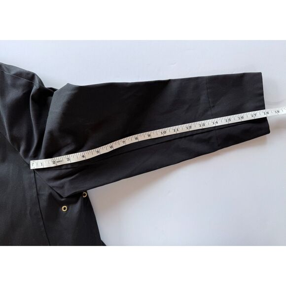 NWT J.Crew Women's Petite Long Barn Jacket in Black Waxed Cotton Twill Size XXSP - Picture 16 of 16